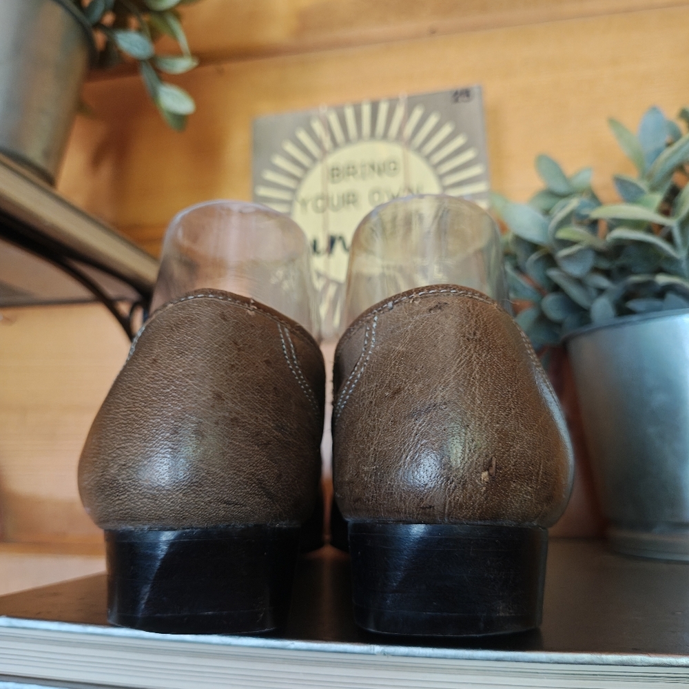 Bernardo Siena Woven Leather Block Heel Loafers Dress Shoes Italy Designer Sz 7M - Picture 6 of 12